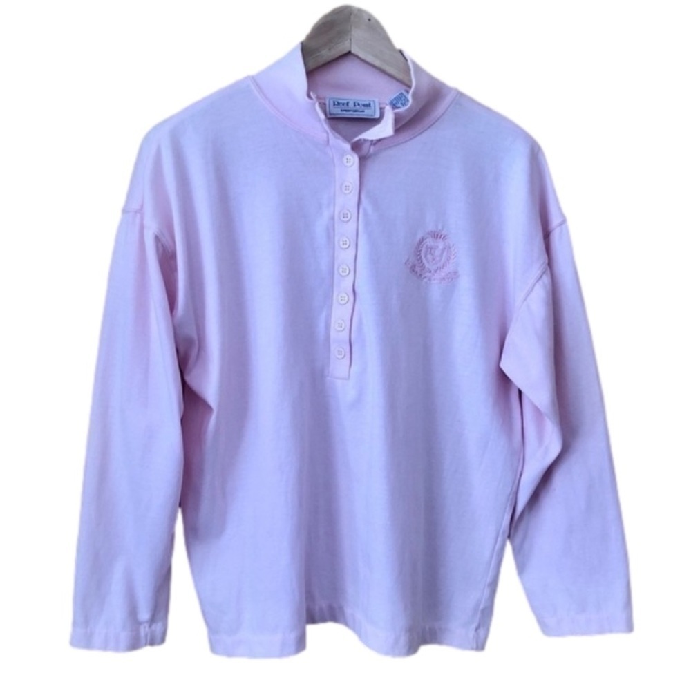 𝅺VINTAGE Reef Point high neck Henley top size large
